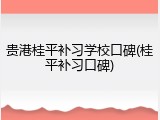 贵港桂平补习学校口碑(桂平补习口碑)