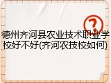 德州齐河县农业技术职业学校好不好(齐河农技校如何)