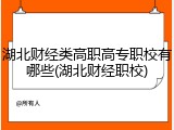 湖北财经类高职高专职校有哪些(湖北财经职校)