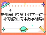 梧州蒙山县高中数学一对一补习(蒙山高中数学辅导)