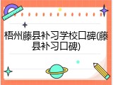 梧州藤县补习学校口碑(藤县补习口碑)