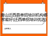 唐山迁西县单招培训机构哪家最好(迁西单招培训优选)