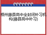 梧州藤县高中全封闭补习机构(藤县高中补习)