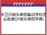 中卫沙坡头单招集训学校怎么收费(沙坡头单招学费)