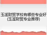 玉溪财贸学校有哪些专业好(玉溪财贸专业推荐)