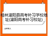 桂林灌阳县高考补习学校地址(灌阳高考补习校址)