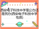 西安电子科技中学是公办还是民办(西安电子科技中学性质)