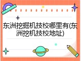 东洲挖掘机技校哪里有(东洲挖机技校地址)
