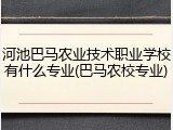 河池巴马农业技术职业学校有什么专业(巴马农校专业)