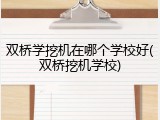 双桥学挖机在哪个学校好(双桥挖机学校)