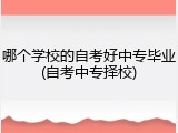哪个学校的自考好中专毕业(自考中专择校)