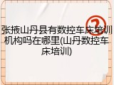张掖山丹县有数控车床培训机构吗在哪里(山丹数控车床培训)