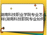 湖南科技职业学院专业怎么样(湖南科技职院专业如何)
