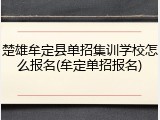 楚雄牟定县单招集训学校怎么报名(牟定单招报名)
