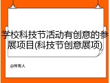 学校科技节活动有创意的参展项目(科技节创意展项)