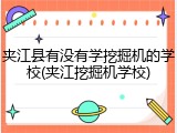 夹江县有没有学挖掘机的学校(夹江挖掘机学校)