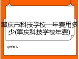 肇庆市科技学校一年费用多少(肇庆科技学校年费)