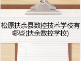 松原扶余县数控技术学校有哪些(扶余数控学校)
