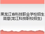 黑龙江省科技职业学校招生简章(龙江科技职校招生)
