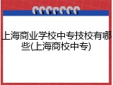 上海商业学校中专技校有哪些(上海商校中专)