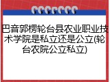 巴音郭楞轮台县农业职业技术学院是私立还是公立(轮台农院公立私立)