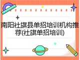 南阳社旗县单招培训机构推荐(社旗单招培训)