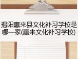 揭阳惠来县文化补习学校是哪一家(惠来文化补习学校)