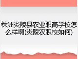 株洲炎陵县农业职高学校怎么样啊(炎陵农职校如何)