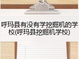 呼玛县有没有学挖掘机的学校(呼玛县挖掘机学校)