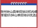 贺州钟山县单招培训机构哪家最好(钟山单招培训优选)