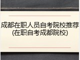 成都在职人员自考院校推荐(在职自考成都院校)