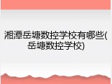 湘潭岳塘数控学校有哪些(岳塘数控学校)