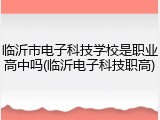 临沂市电子科技学校是职业高中吗(临沂电子科技职高)