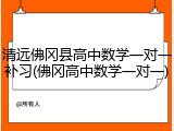 清远佛冈县高中数学一对一补习(佛冈高中数学一对一)