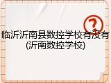 临沂沂南县数控学校有没有(沂南数控学校)