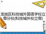 龙岗区科技城外国语学校立雪分校(科技城外校立雪)