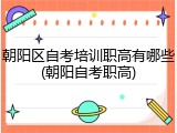 朝阳区自考培训职高有哪些(朝阳自考职高)