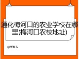 通化梅河口的农业学校在哪里(梅河口农校地址)