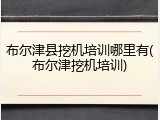 布尔津县挖机培训哪里有(布尔津挖机培训)