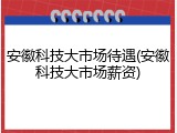 安徽科技大市场待遇(安徽科技大市场薪资)