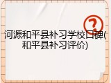 河源和平县补习学校口碑(和平县补习评价)