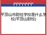 平顶山市财经学校是什么学校(平顶山财校)