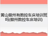 黄山徽州有数控车床培训班吗(徽州数控车床培训)