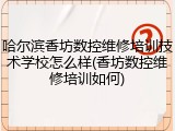 哈尔滨香坊数控维修培训技术学校怎么样(香坊数控维修培训如何)