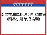 南昌东湖单招培训机构推荐(南昌东湖单招培训)