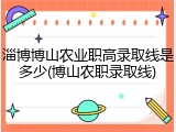 淄博博山农业职高录取线是多少(博山农职录取线)