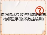 临沂临沭县数控机床培训机构哪里学(临沭数控培训)