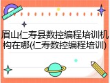 眉山仁寿县数控编程培训机构在哪(仁寿数控编程培训)