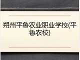 朔州平鲁农业职业学校(平鲁农校)