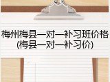 梅州梅县一对一补习班价格(梅县一对一补习价)